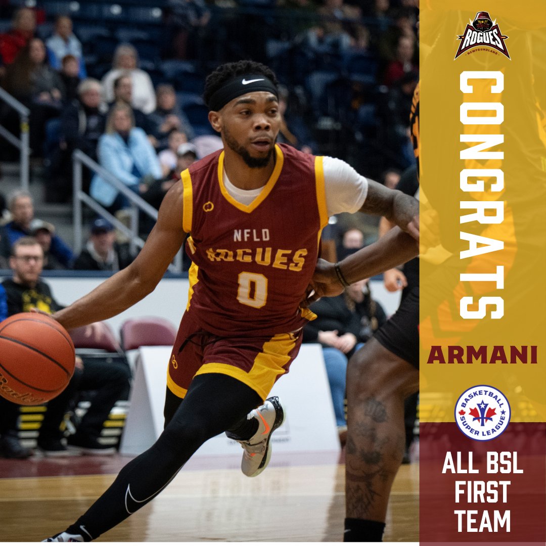 🚨ANOTHER ARMANI AWARD🚨 Newfoundland Rogues Guard Armani Chaney has been named to the All BSL First Team 💪🔥 Congrats Armani‼️🙌👏🏼 NFLDRogues.ca