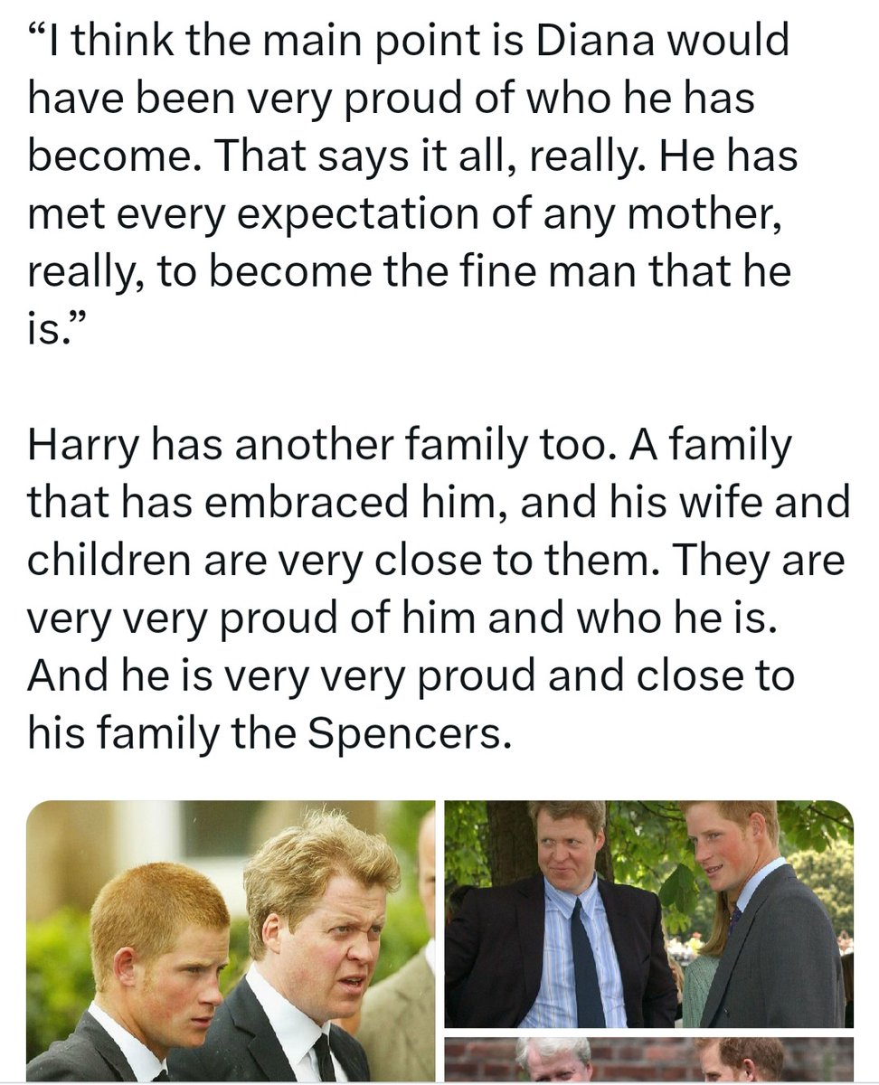Earl Spencer, Harry's uncle said this abt Harry. Bless his heart ❤.  #sussexsquad #GoodKingHarry