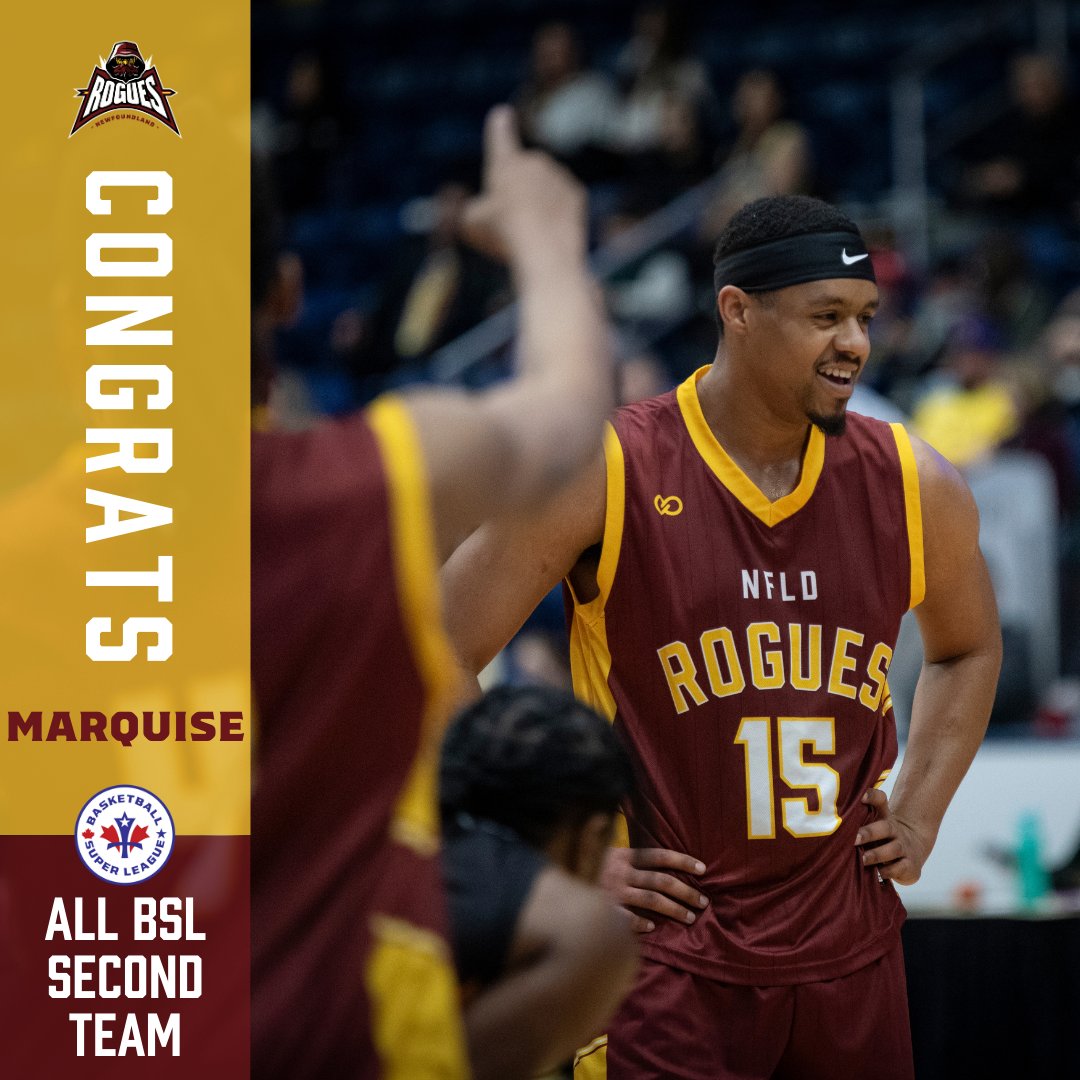 🚨3-BALLLLLL🚨 Newfoundland Rogues Forward Marquis Collins has been named to the All BSL Second Team 💪🔥 Congrats Quise‼️🙌👏🏼 NFLDRogues.ca