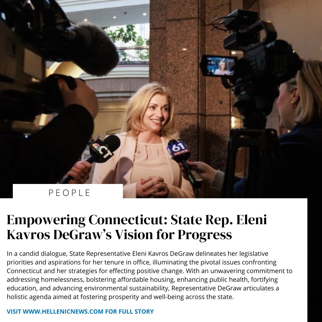 From championing education to advocating for women's rights, Rep. DeGraw is leading the way toward positive change. Don't miss out on this inspiring read!⁠ l8r.it/RfkH ⁠ #hellenicnews #EleniKavrosDeGraw #greekamericansinpolitics #politics