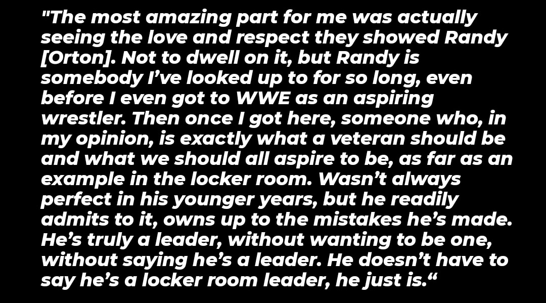 Recently On @WWETheBump Kevin Owens Talked About @RandyOrton .

'He's Truly A Leader' - Kevin Owens