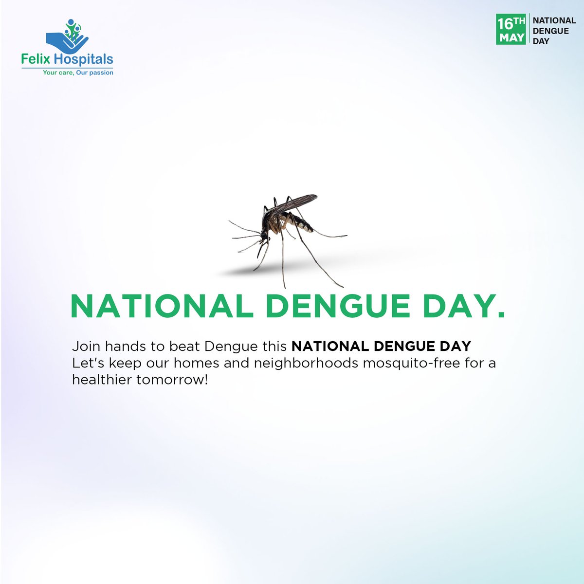 Prepare for #NationalDengueDay! Fight mosquitoes 🦟 with: 1. Dump water. 2. Repellent. 3. Screen doors. 4. Wear long clothes. 5. Sleep under nets. #FightTheBite! 💪 #NationalDengueDay #StopDengue #Dengue #denguefever #DengueAwareness #DenguePrevention #healthiswealth #noida
