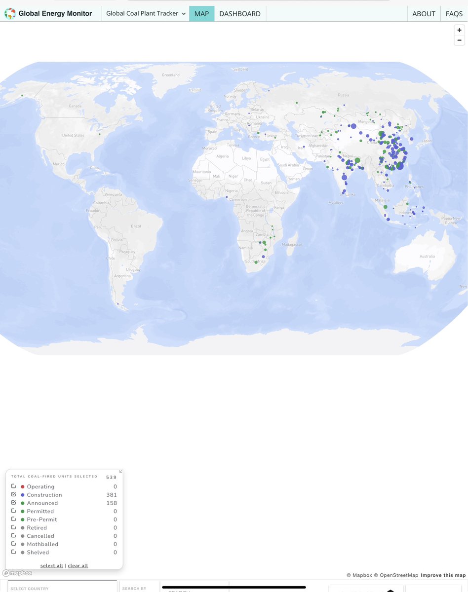 New coal fired power stations. Asia is really going coal.