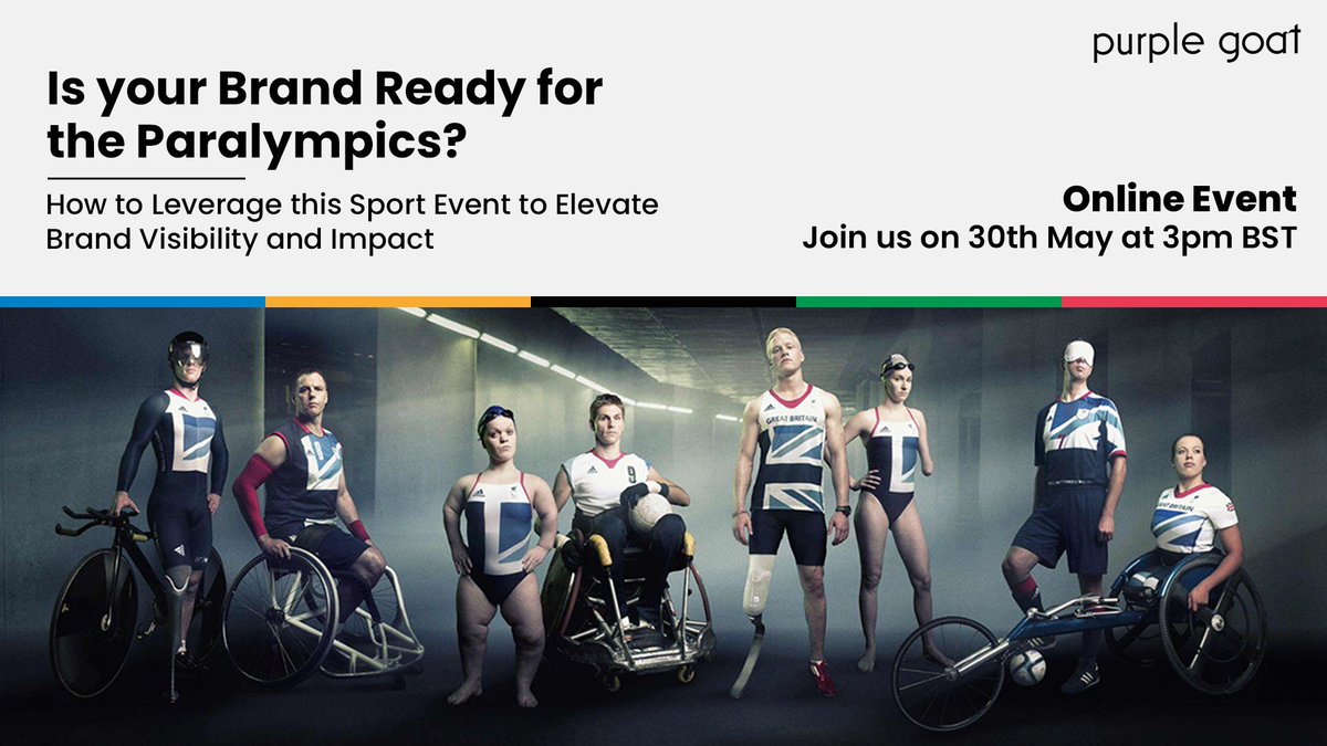 Is your Brand Ready for the Paralympics? 🚀

Join the team of experts at PG for a unique online event. 

🗓 Date: Thursday, 30th May
⏰ Time: 3pm (BST)

Sign up here: forms.gle/ZuwtCchCwUT5Mt…

#MarketingEvent #Webinar #Paralympics #MarketingAgency