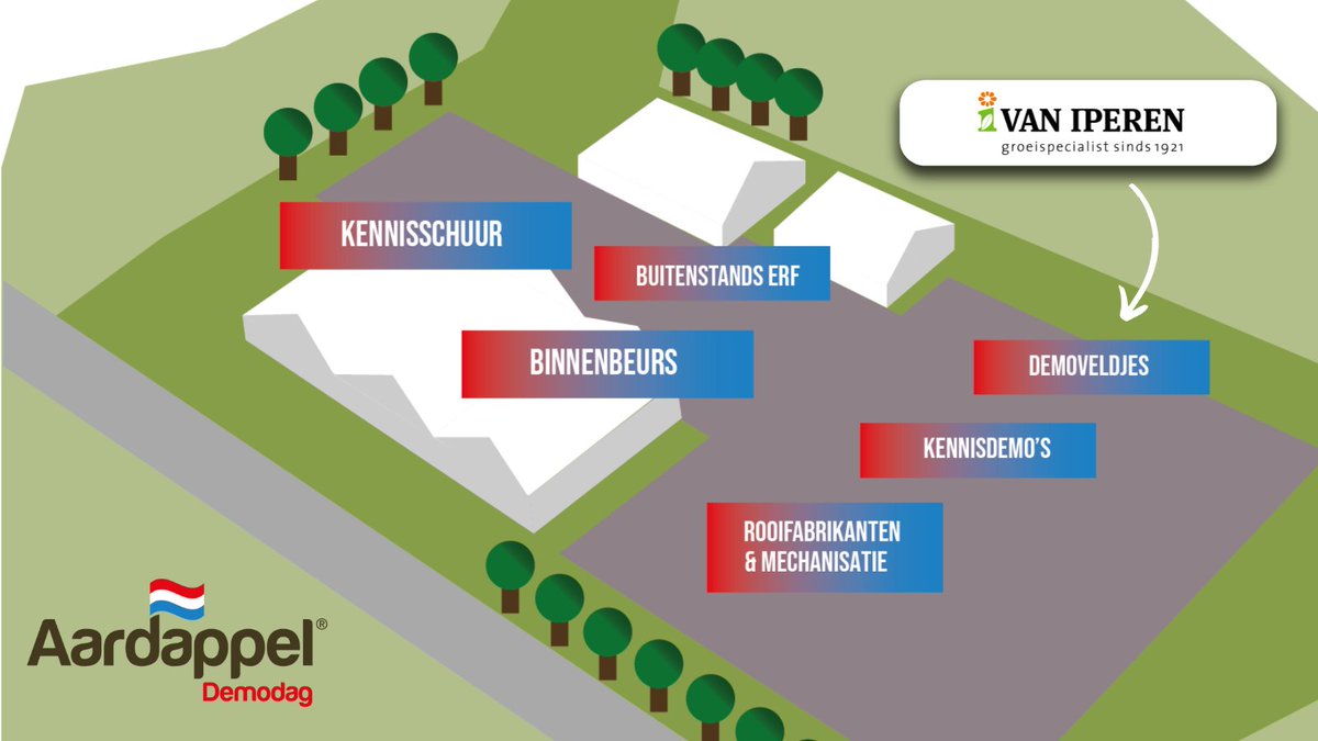 🥔Sponsor in de spotlight: <a href="/iperen_nl/">Van Iperen</a>. Op het demoveld van de Aardappeldemodag laat Van Iperen zien hoe fertigatie met hun meststoffen het verschil maakt in de aardappelteelt. Bezoek het demoveld en ontdek de fertigatieunit met het digitale adviesprogramma. #Aardappeldemodag