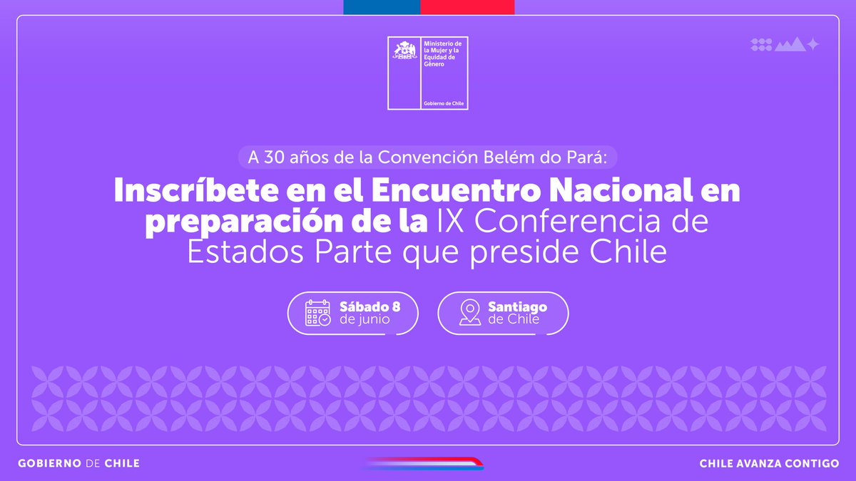 Convocatoria abierta a toda la sociedad civil 📣 Este año se cumplen 30 años de la Convención Belém do Pará. Por eso, te invitamos al Encuentro Nacional para dialogar sobre estrategias que permitan avanzar en una vida libre de violencia. Inscríbete 📲 onx.la/b8f8b