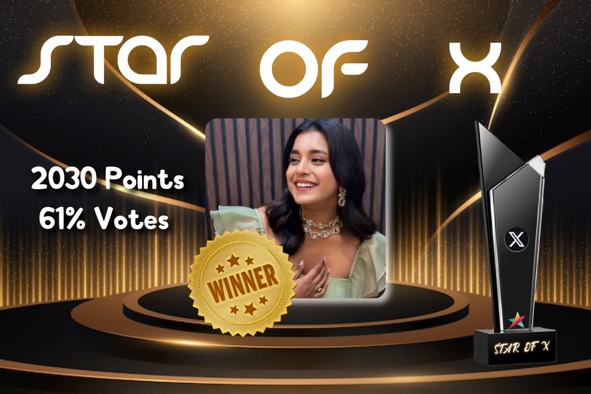 • #StarOfX Awards • Week 19)24
🎗️Favourite ACTRESS of the Week ?
Award Goes to #Sumbultouqeerkhan !! 💌
Like/Rt & Follow 
Hts ~ #SumbulSquad #KavyaEkJazbaaEkJunoon #Adya #SumbulAsKavya #Starswithprince 🗞️