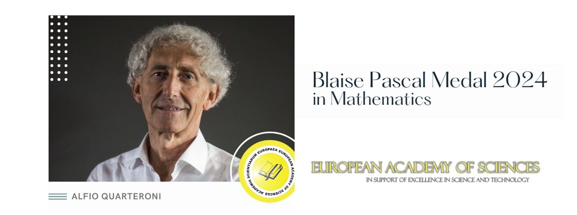 Professor Alfio Quarteroni has been awarded the 2024 Blaise Pascal Medal in Mathematics in recognition of his exceptional contributions to the field, particularly in applied mathematics. Over three decades, Prof. mox.polimi.it/professor-alfi…