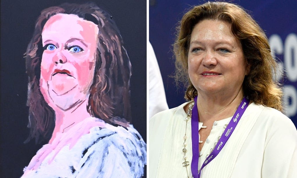How dumb is she? By demanding the National Gallery of Australia remove the portrait of her by award-winning artist Vincent Namatjira, mining billionaire Gina Rinehart has ensured everyone knows about it. That's an Angus Taylor level own goal. 🎨 #auspol #mining #art