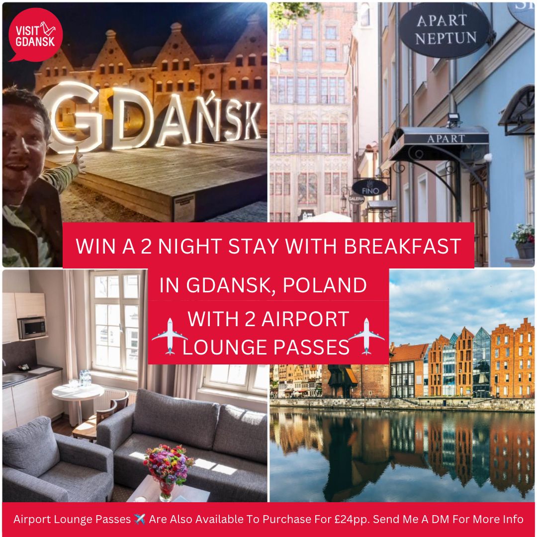 ✈️🇵🇱 WIN A 2x NIGHT STAY IN GDANSK 🇵🇱✈️ (Worth £300) ✈️ LIKE ✈️ RETWEET ✈️ FOLLOW @TheWiganRunner 🙋🏻‍♂️ @ Apart Neptun🏤 & 2x AirportLoungePasses ✈️ (Also I have some @ £24 each /Send me a DM) 📆 Winner Sun 📆 #Competition #Prize #Holiday #Summer #Travel #WIN #Giveaway #Retweet