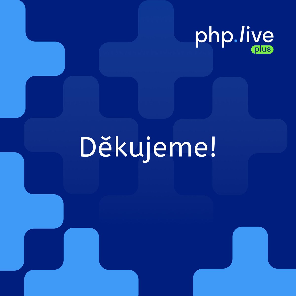 Děkujeme všem, kteří jste dorazili na 9. ročník konference php.live+! Byli jste skvělí a vážíme si vaší podpory. 💚💙