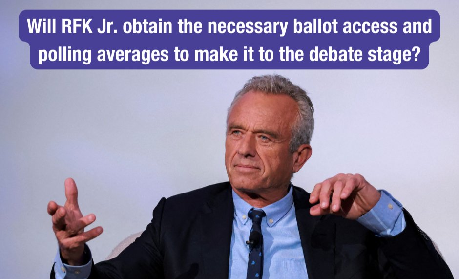 Do you think @RobertKennedyJr will reach the #debate stage? Listen to Michael's thoughts 💭 loom.ly/JKXhObQ Then cast your vote on this poll 🗳️ loom.ly/6Y9cBds