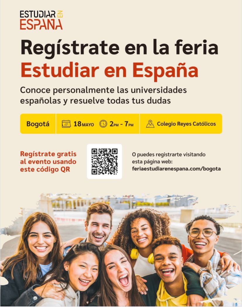 La Fundación Carolina Colombia presentará las oportunidades de becas de la @Red_Carolina en la #Feria Estudiar en España. ¡Alista tus preguntas y resuélvelas en la feria! 🤩🇪🇸 ¡Te esperamos!