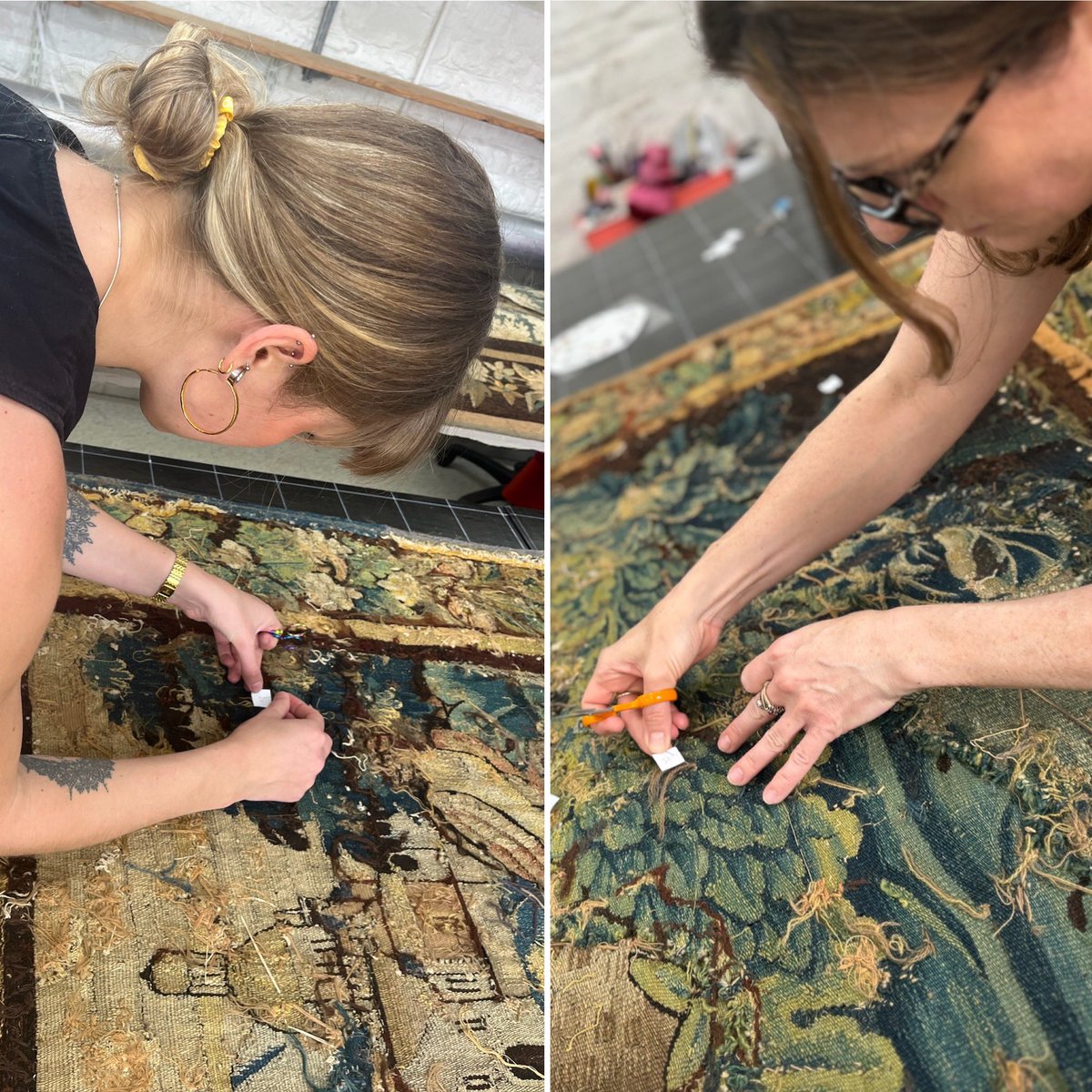 Landi_company's tweet image. Testing, Testing, Testing!
The studio has a few objects lined up for #wetcleaning, so we have been carrying out #fugitivedye tests this past week. Some of the colours have been glorious on the reverse 🌈