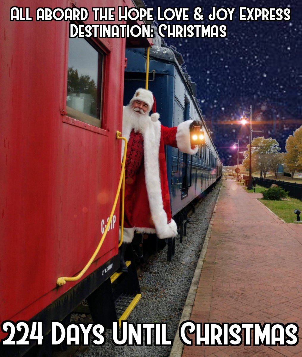 Happy Wednesday Everyone! Climb aboard the Hope, Love & Joy Express. Always running, always on time & always free. Have a blessed day & be a blessing.

#christmascountdown #christmas #countdowntochristmas #HopeLoveJoy #blessing #blessed #wednesday #believe #share #eastcoastsanta