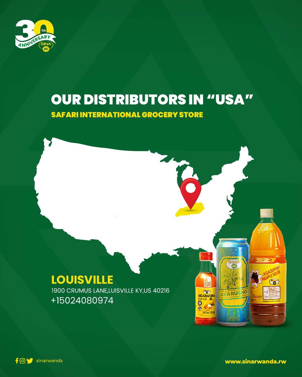 You asked and We listen! Here are some locations and distributors of Nyirangarama products in the #unitedstatesofamerica (USA). Stay tuned to know more on where you can find our products world wide. #sinarwanda #byosenikurinyirangarama