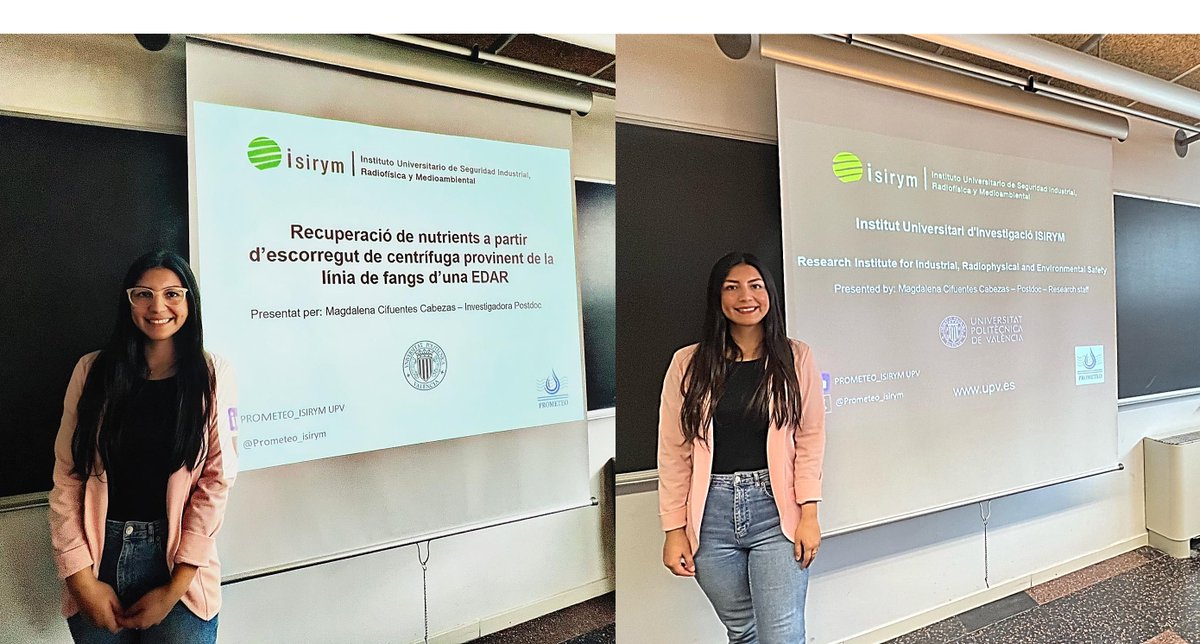 👩‍🔬Our postdoc <a href="/_magdacifuentes/">Magdalena Cifuentes Cabezas</a> gave a talk today at the chemistry department of the <a href="/UdGCiencies/">Facultat de Ciències</a>  <a href="/univgirona/">Universitat de Girona</a> to present the group's active projects. 🧪🔬💧⚙️⚗️It was the perfect scenario to share with great researchers. Special thank to <a href="/claudia_fontas/">Clàudia Fontàs</a>  for this opportunity😉