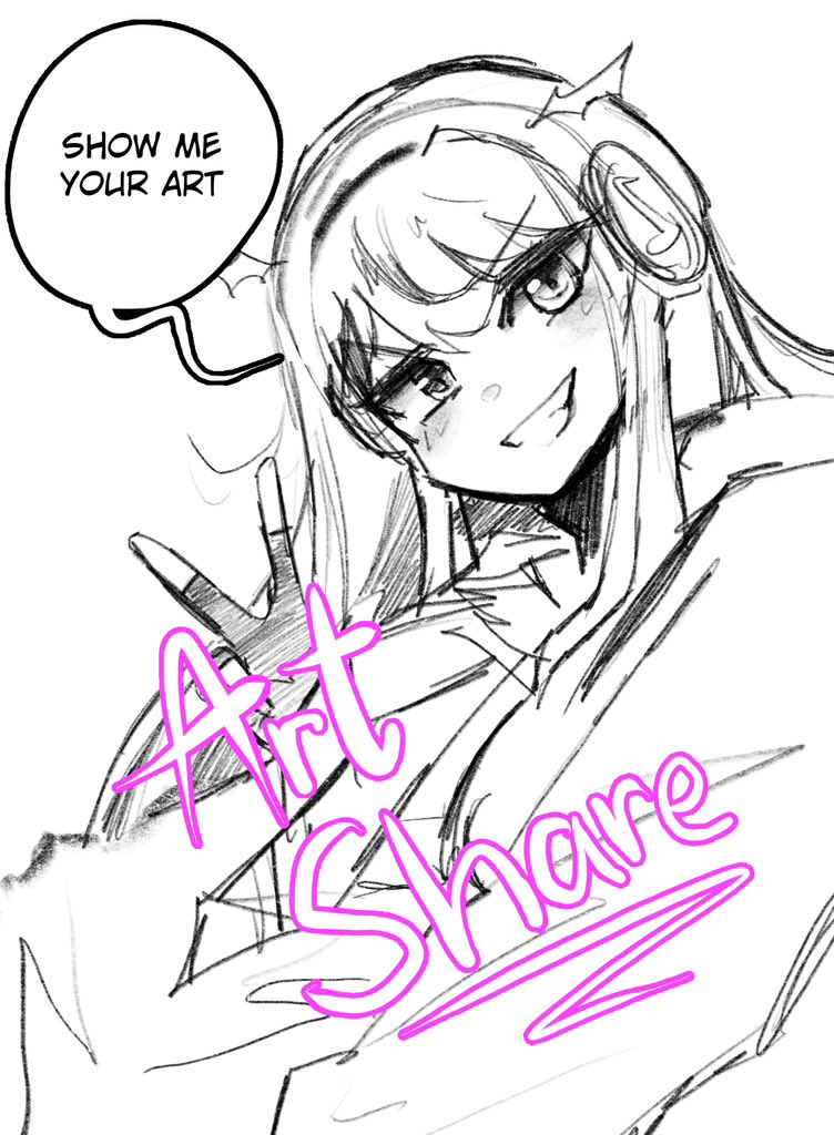 WEEKLY ARTSHARE

Rules:
Post your art
Support other artists (no drop and run)
SFW only
See anything you like? Ask to be art moots!

Oh and…maybe follow me…? You don’t have to :)

#artshare #artmoots #arttwt