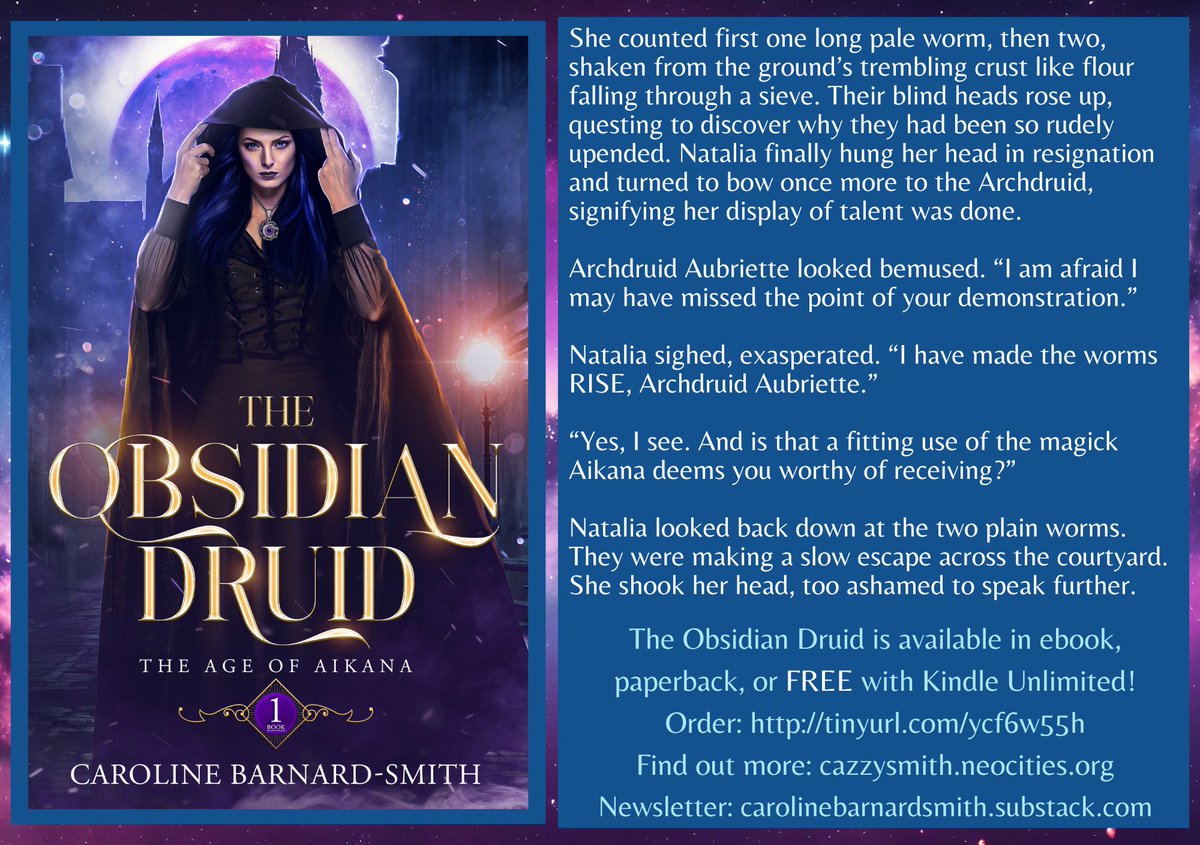 It's Book Quote Wednesday! Today's word is RISE. Natalia discovers that impressing the archdruid with her magickal prowess is harder than she thought—from #epicfantasy The Obsidian Druid: tinyurl.com/ycf6w55h #bookqw #Free #KindleUnlimited #WritingCommunity #readersoftwitter