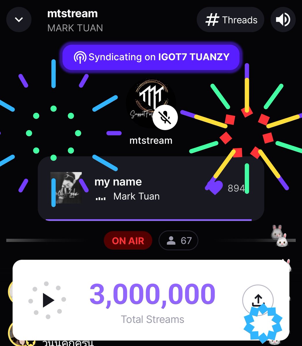 moomiimzz's tweet image. 3,000,000 สตรีมแล้ววววว เย้ๆๆๆ 🎉🎊

#SupportForMTParty #MarkTuan