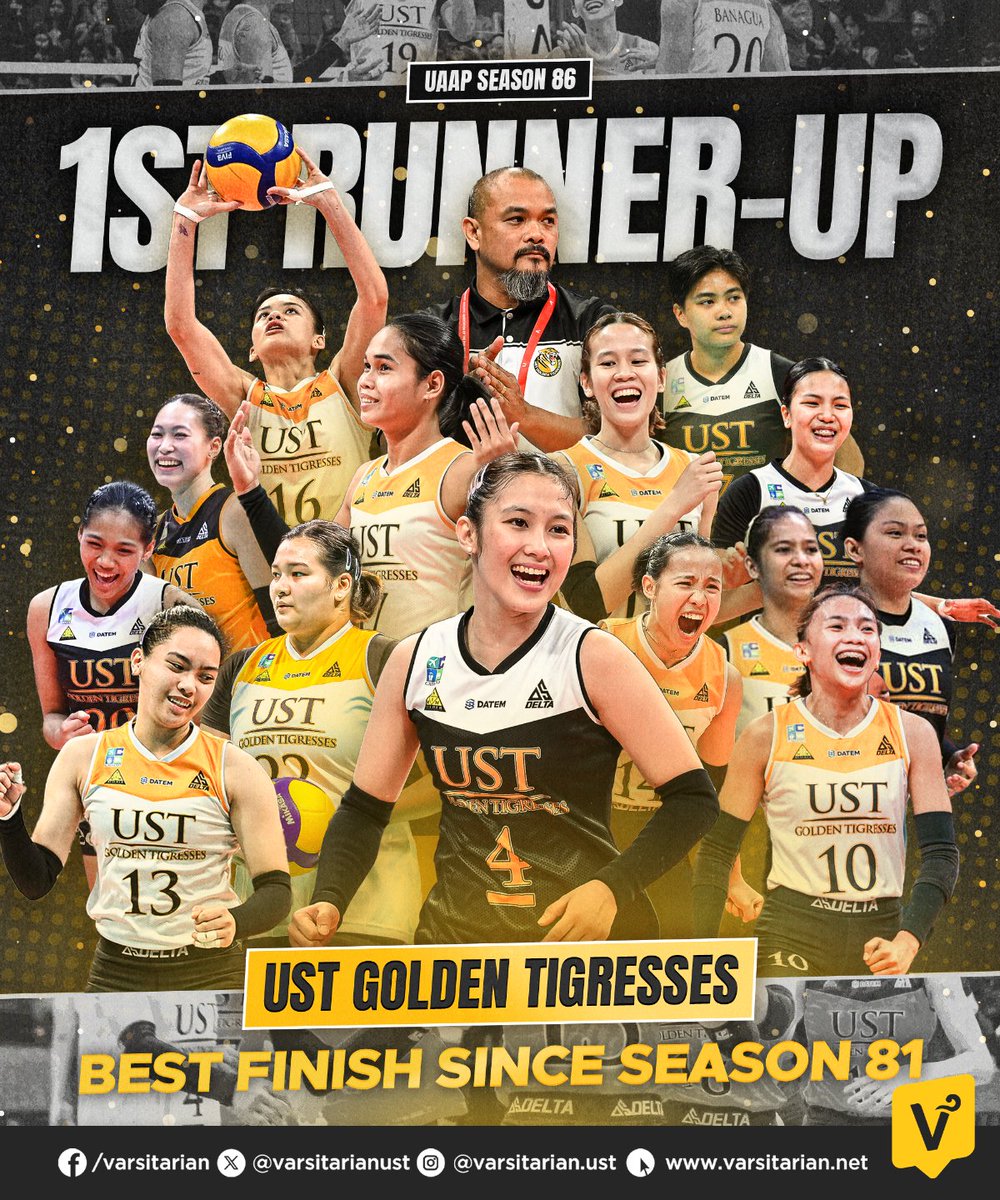 THANK YOU, TIGRESSES! 🐯💛

A silver-medal finish caps UST's memorable underdog tale in UAAP Season 86. #GoUSTe