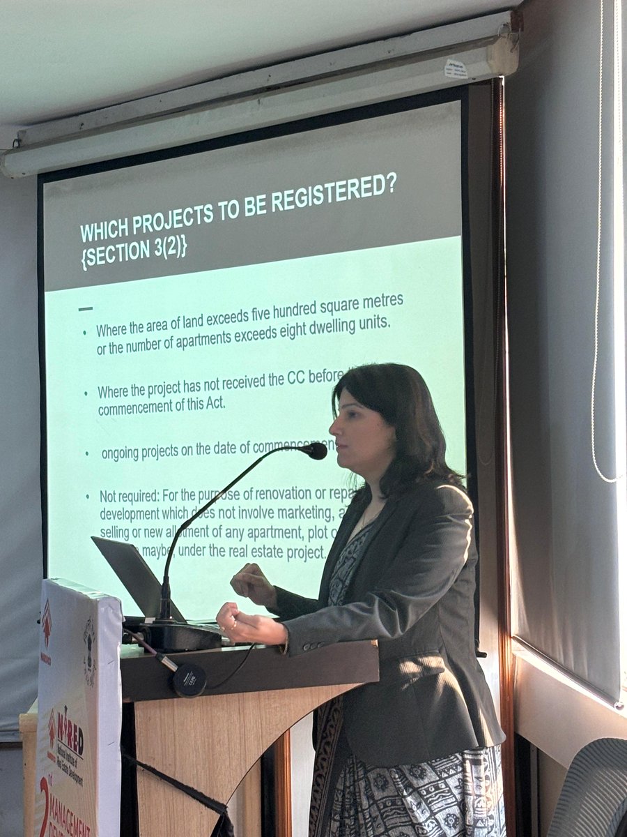 Live from #MDP02: Ms. Mansi Bajaj is walking attendees through the essential documents required for RERA registration of real estate project.

#MDP2024 #RERA #RealEstateRegulations #realestateindustry

@ReAIndia @MoHUA_India @HardeepSPuri @Housing