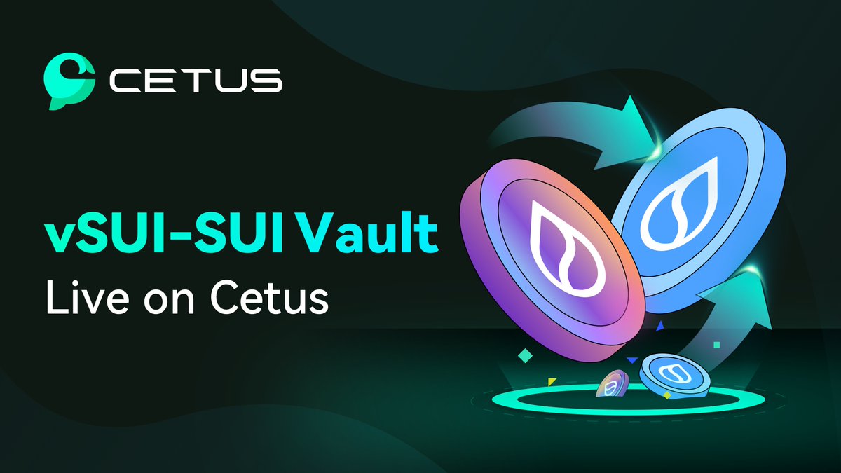 New Vault Notification 📢
vSUI-SUI Vault is now LIVE on #Cetus powered by @volo_sui. Automate your liquidity to boost your yields on @SuiNetwork from now on. 🌊
