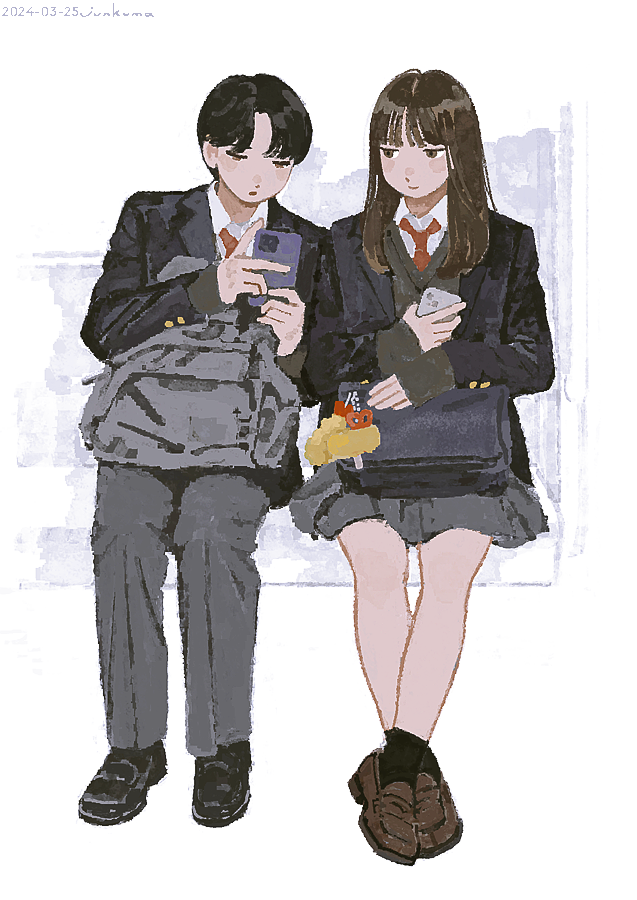 「仲良し 」|junkumaのイラスト