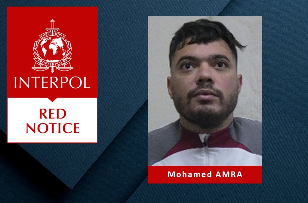 🚨 WANTED
 
A Red Notice has been issued at the request of 🇫🇷 French authorities for escaped prisoner Mohamed AMRA, alias ‘The Fly’.
 
View the INTERPOL #RedNotice here: interpol.int/en/How-we-work…