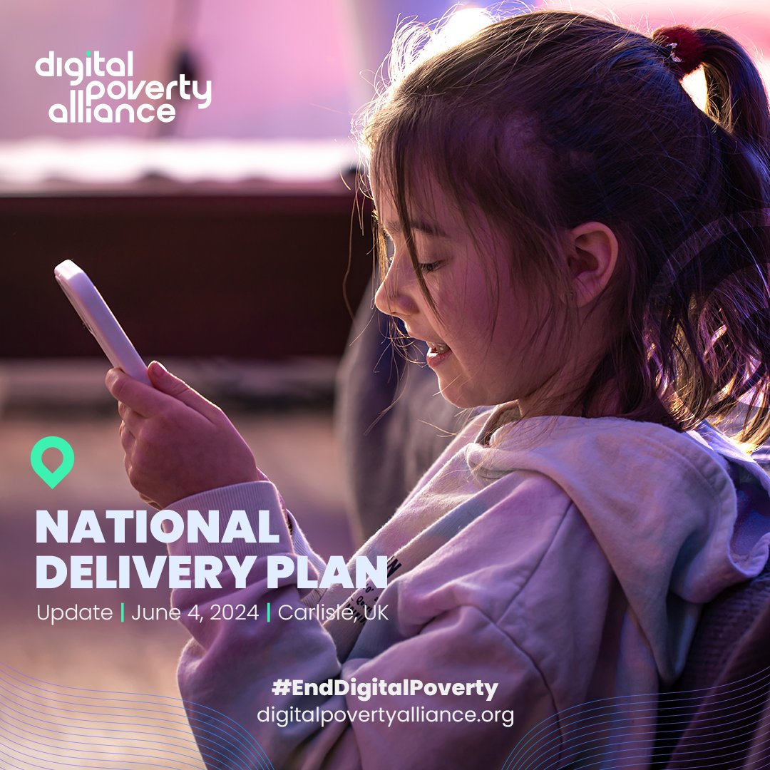 The Digital Poverty Alliance is set to host a pivotal event on 4 June 2024 in Carlisle, marking the unveiling of its updated National Delivery Plan and the official launch of its Charter for Digital Inclusion. Secure your spot today: shorturl.at/rvyT3. #EndDigitalPoverty