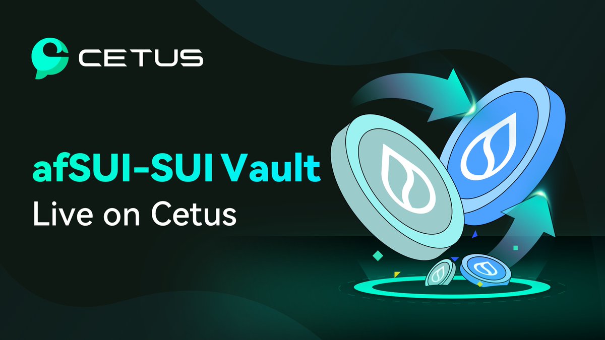 New Vault Notification📢 
afSUI-SUI Vault is now LIVE on #Cetus powered by @AftermathFi. Automate your liquidity to boost your yields on @SuiNetwork from now on. 🌊