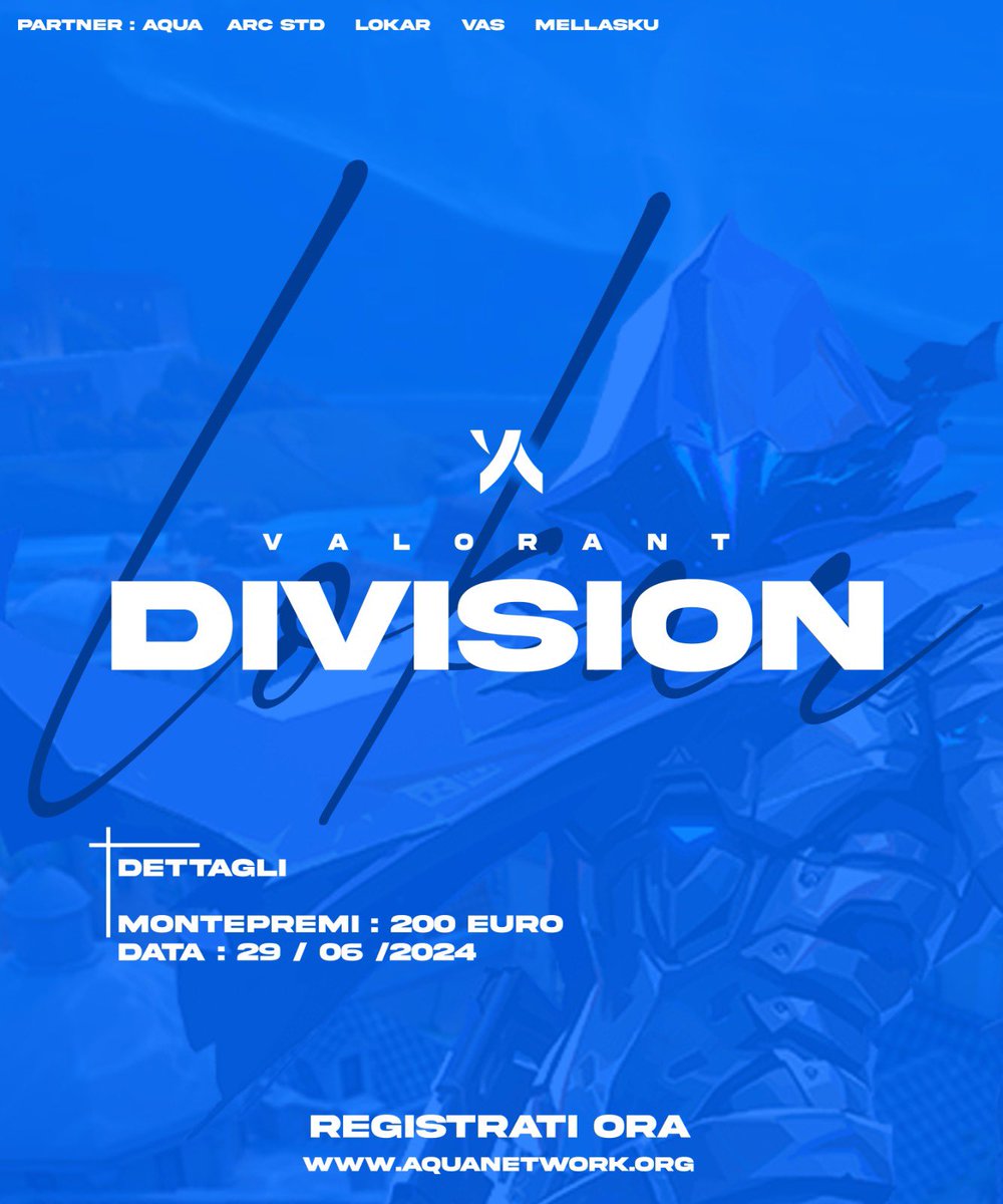 LOKAR DIVISION
200€

Iscrizioni disponibili su aquanetwork.org