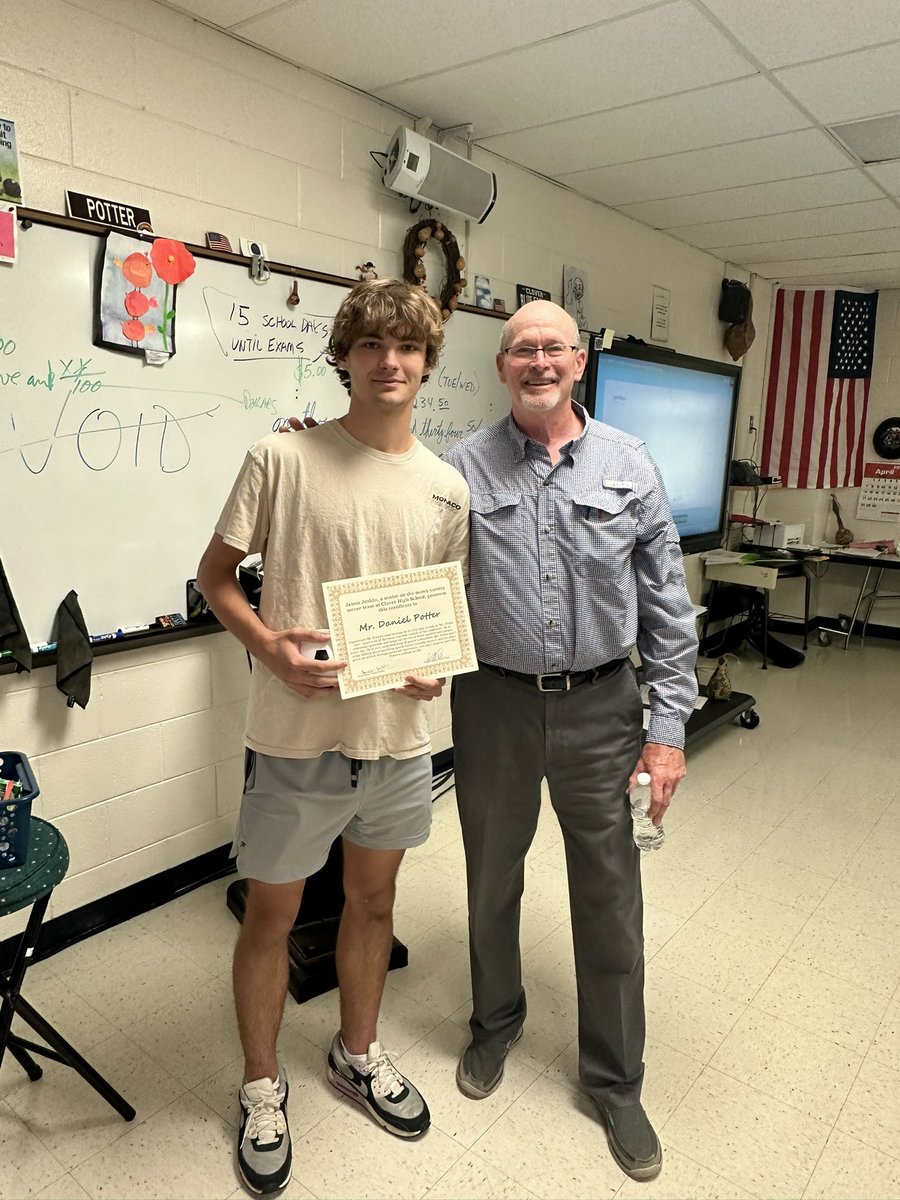 AHT: I appreciate Mr. Potter because he is very easy to talk to, and we share a lot of the same interests outside of the classroom-⚽️. He is extremely optimistic and helped me become a better student and person. I hope to have Mr. Potter’s outlook on life one day. -James Jenkin