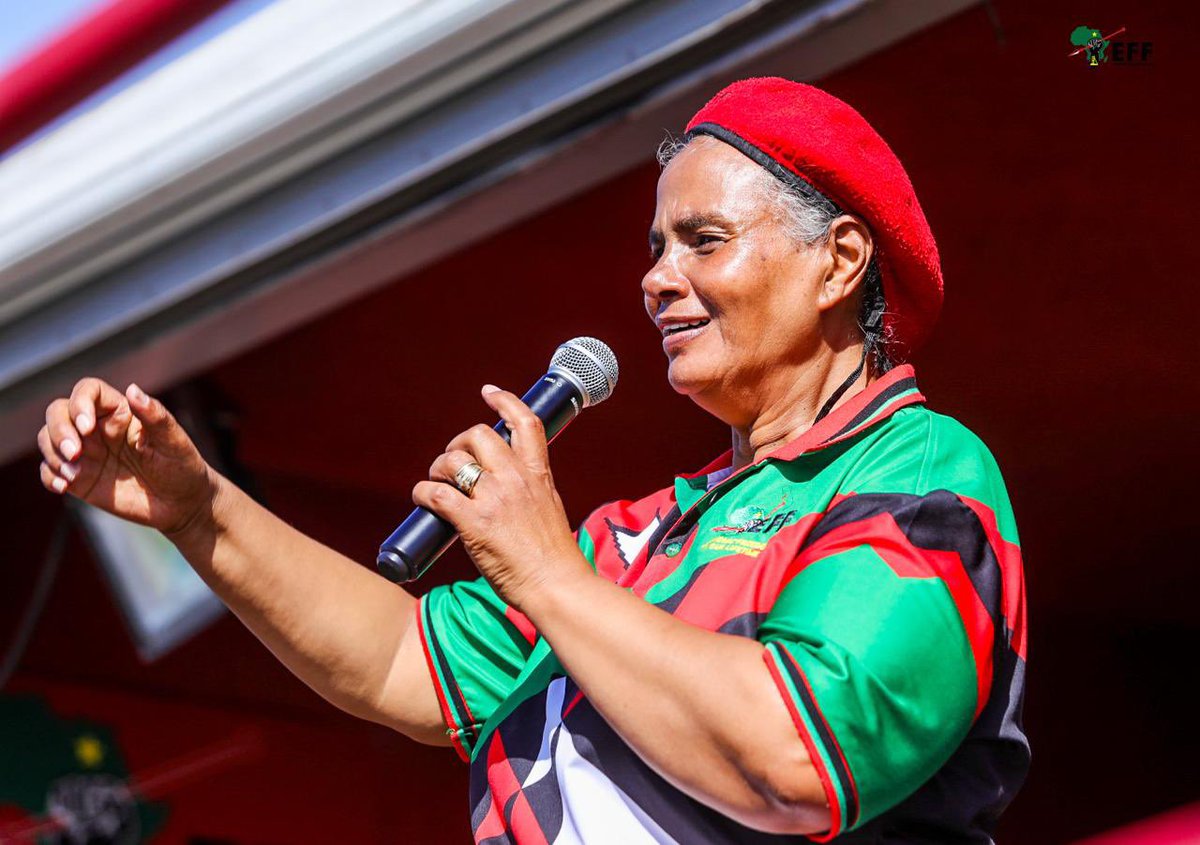 EFF CCT Deployees in the Eastern Cape,  Commissar @NolutshunguN , Commissar Paulnita Marais and Commissar Sam Matiase, at the EFF community meeting in Port Alfred, convened by President @julius_s_malema #MalemaForSAPresident #VoteEFF