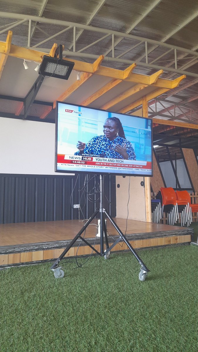 Tuning in to #AfricaSpeaks on @KTNNewsKE!   It is so inspiring to hear the incredible @MissOwino, MD of @Zone01Kisumu, discuss the impact of tech on young  Africans, specifically Kisumu.  As an apprentice in the field, this is a proud moment! #AfricanTech #YouthEmpowerment