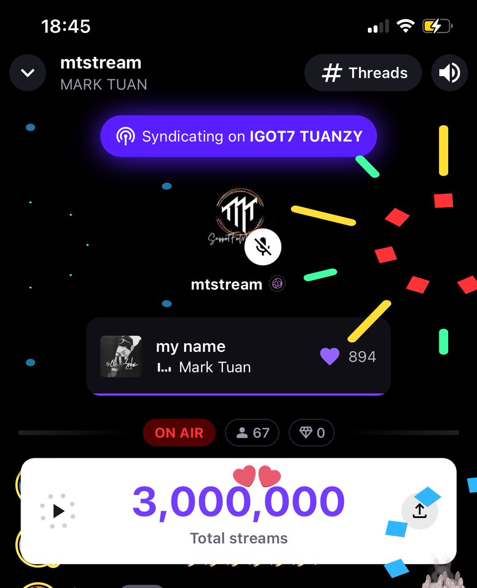 aommiJ84's tweet image. 🎉Congrats 3M streams🎉
🥹ขอเดินทางไปต่อล้านที่4 ด้วยนะคะ🥹
#SupportForMTParty #MarkTuan 
@marktuan @DNAmngmnt