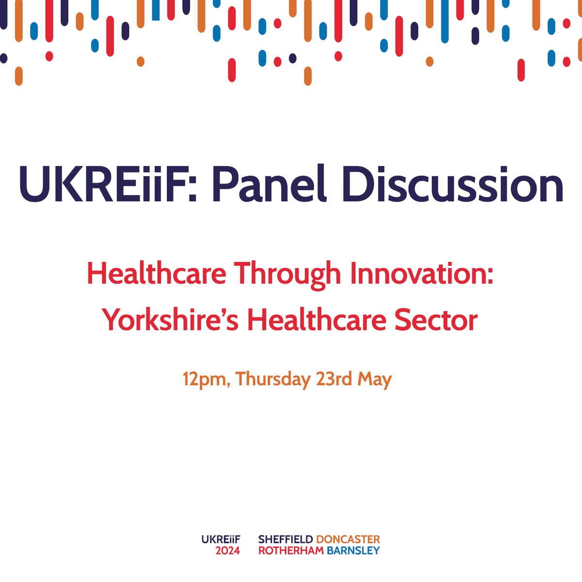 🧵Healthcare Through Innovation: A Panel Discussion on South Yorkshire's Health Sector
 
📍 Thursday, May 23rd, from 12:00-1:00pm at The Cratus Group Pavilion, Pavilion Zone at <a href="/UKREiiF/">UKREiiF</a> 

#UKREiIF24