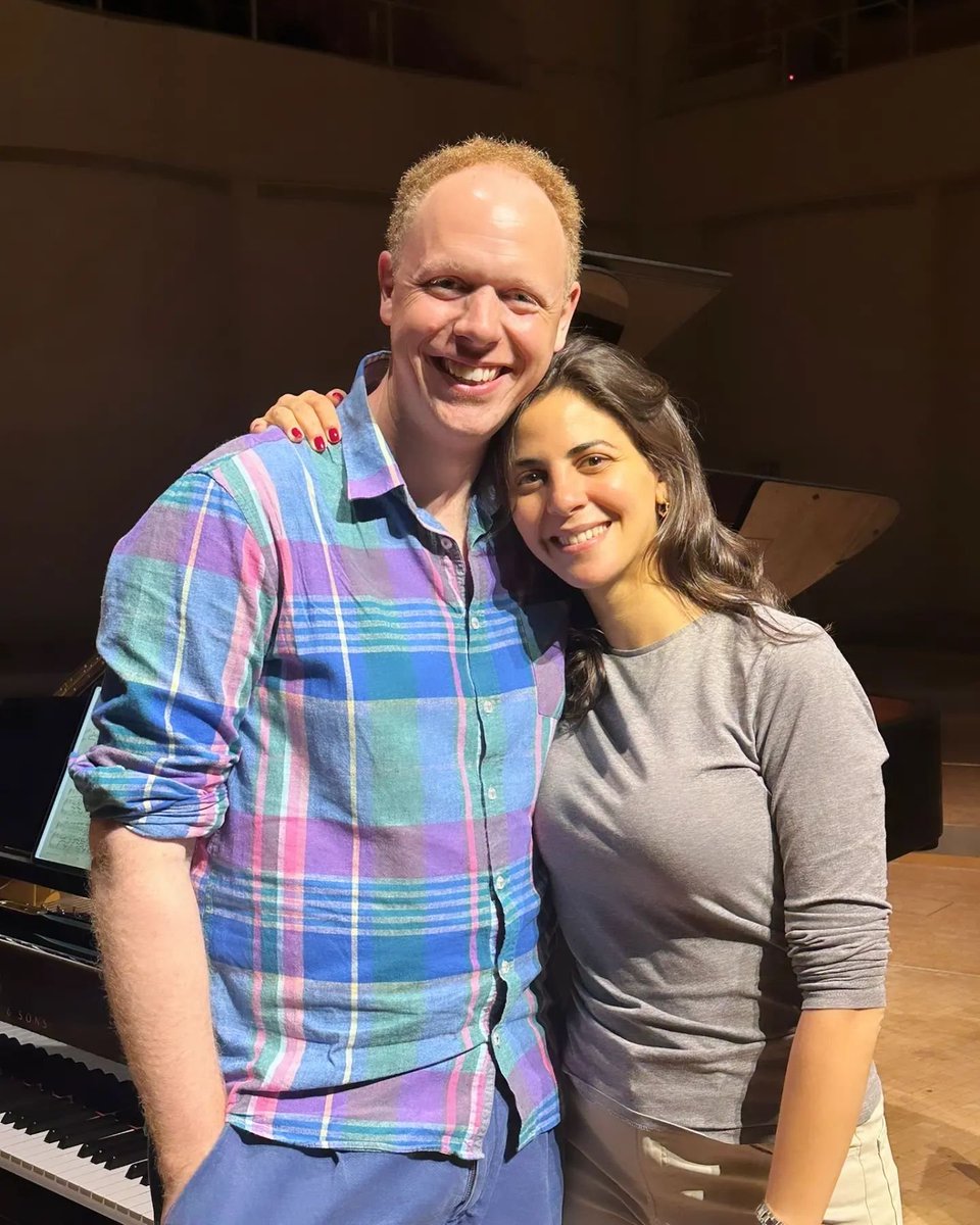 Reunited with @jpianomiddleton! 💙 We just had a fun 1st concert in @Konzerthaus_DO & are happy that we will be bringing our program of Mozart, Ravel, Schumann, Schubert, Obradors, Falla & Arabic music to London's @BarbicanCentre on 22nd & Amsterdam's @Concertgebouw on 28th May!