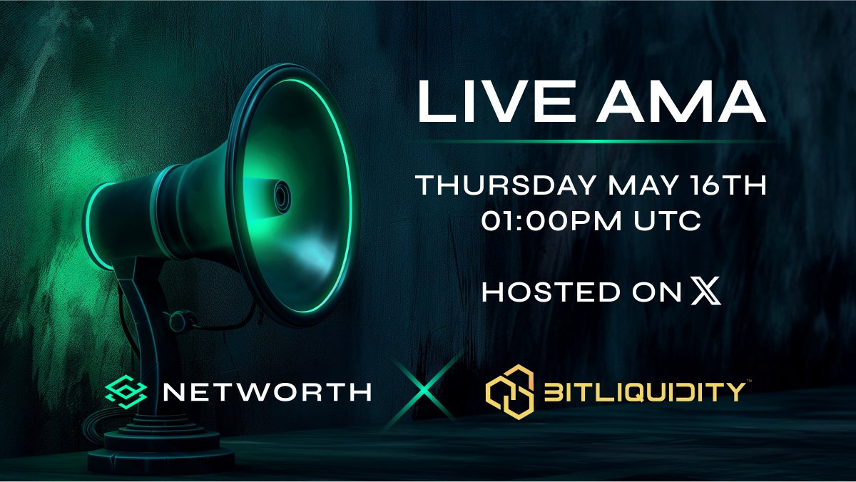 We're pleased to announce our X-space AMA With
@BITLiquidityBTC on 16th May 1:00 PM UTC!

🥂 Reward : 50 $USDT

Rules :
➡️ Follow: @NTWHRUNES & @BITLiquidityBTC
➡️ Like, Retweet & send question

Set Remainder 👇
x.com/i/spaces/1odkr…
