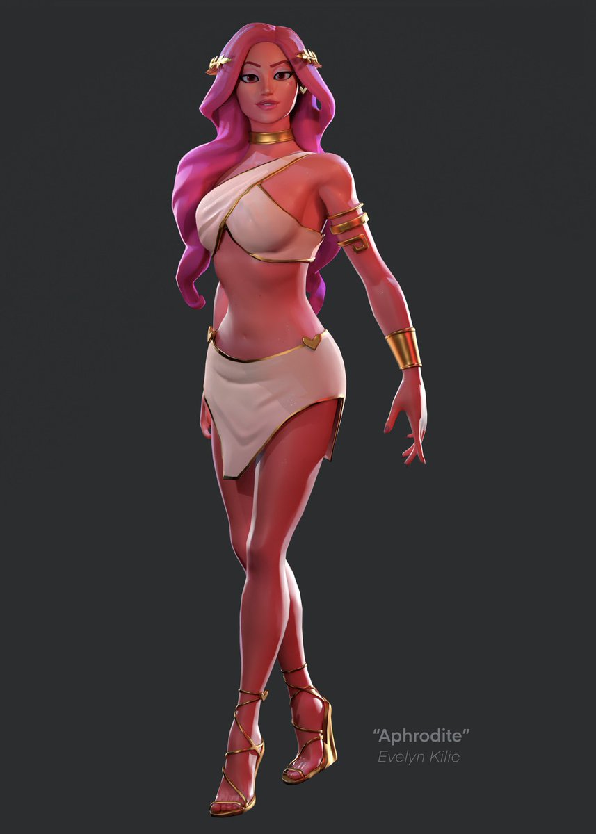 dazzlingjedi's tweet image. ✨🩷Aphrodite 🩷✨ my own 3d character I made in Zbrush :)