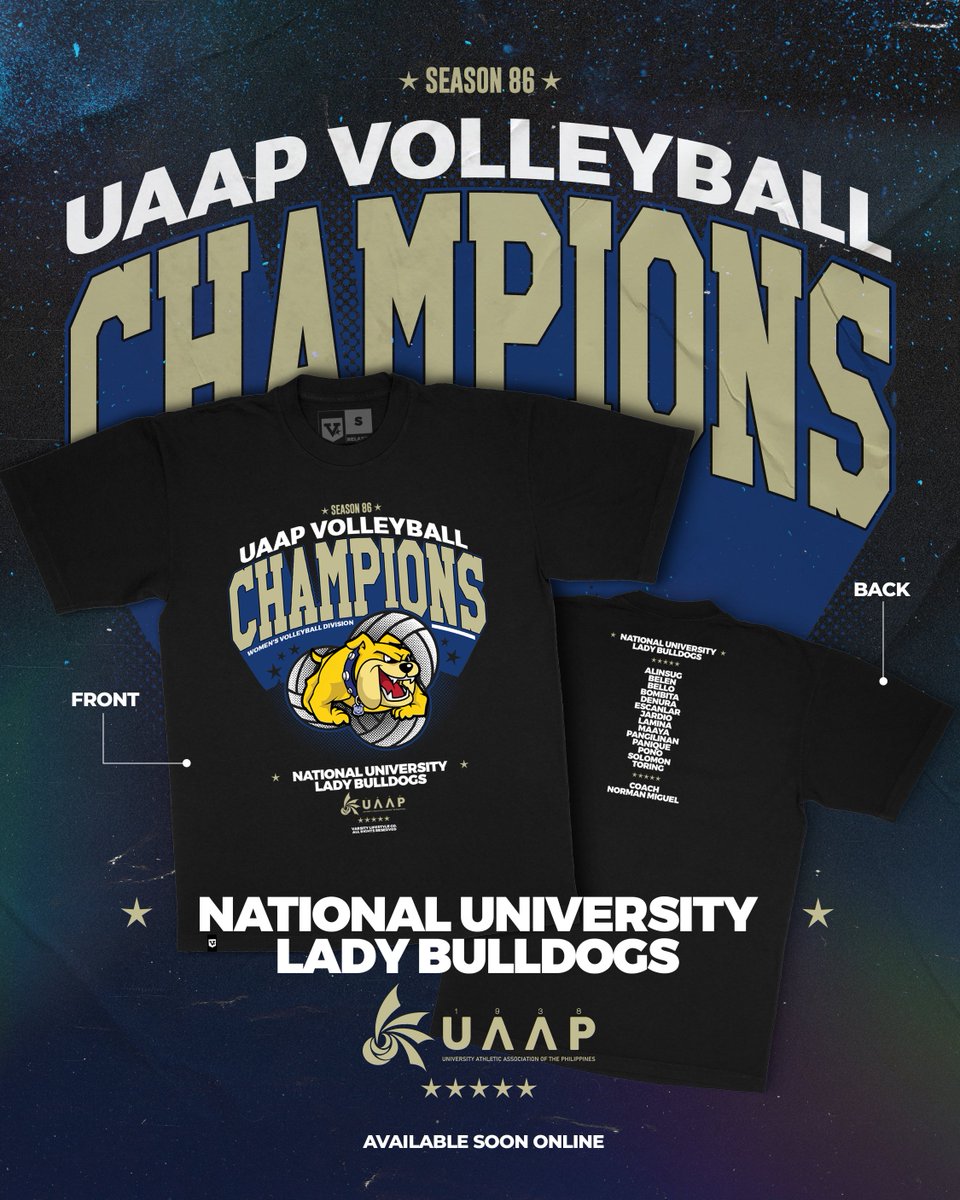 It was an epic journey for the champs! Represent them with pride with Varsity Lifestyle’s championship shirts 💥🔥👌🏽

Dropping soon online...

#UAAP #UAAPSeason86 #FuelingTheFuture #VLC #NUCHAMPIONS #LETSGONU