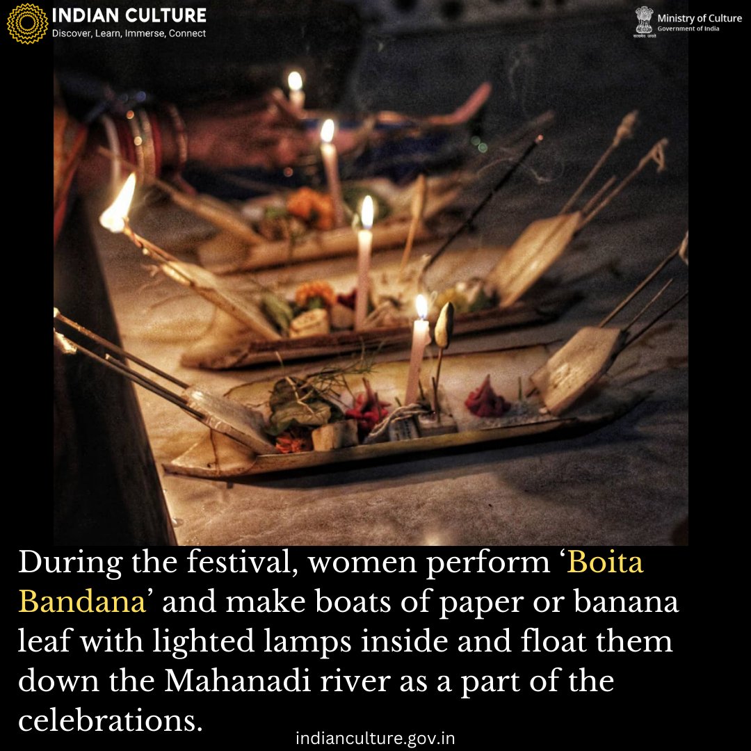 Bali Yatra, a festival that commemorates the rich maritime history of Odisha is celebrated throughout the state.
Discover more on indianculture.gov.in

#baliyatra #cuttack #odisha #kalingaempire #boitas #kalidasa #lordofthesea #boitabandana #maritimehistory #maritime #bali