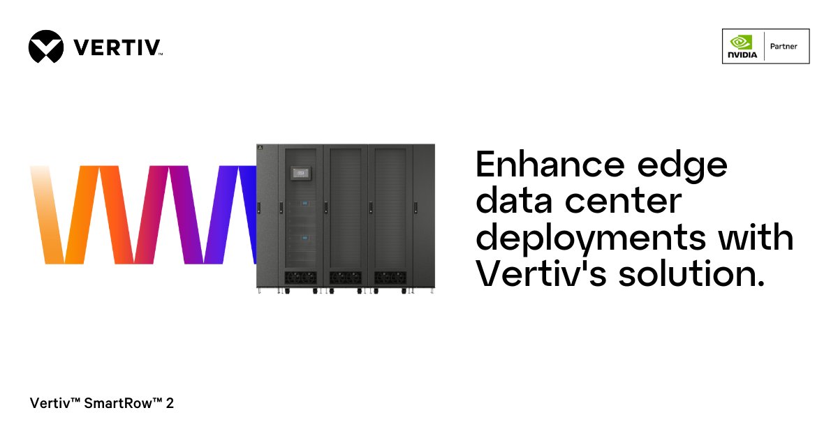Vertiv introduces SmartRow™ 2, revolutionizing edge and edge AI data center deployments in North America. Remote access and control, seamless integration, and end-to-end lifecycle services are just the beginning. Learn more: ms.spr.ly/6014Y3aZO 
#EdgeComputing #AI #Vertiv