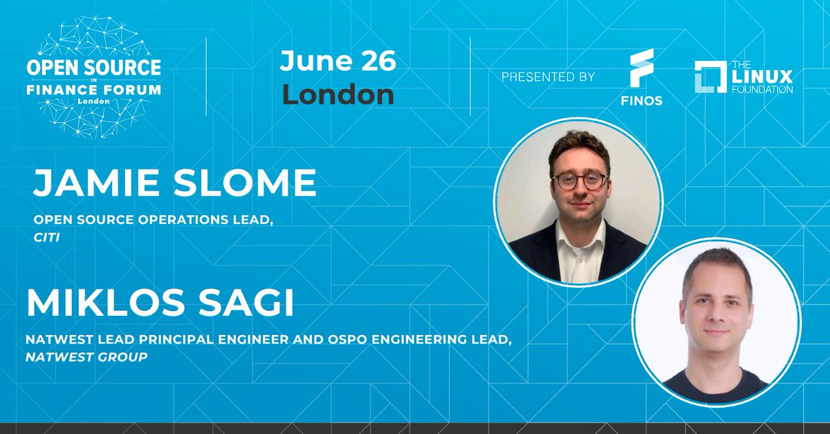 🎫 Join Jamie Slome of @Citi & Miklos Sagi of @NatWestGroup for Enabling NatWest Group's Open Source Contribution with Git Proxy at our #OSFF2024 on 26th June in #London 🔗events.linuxfoundation.org/open-source-fi… Event presented by FINOS & @linuxfoundation #OSinFinance #opensourcecommunity
