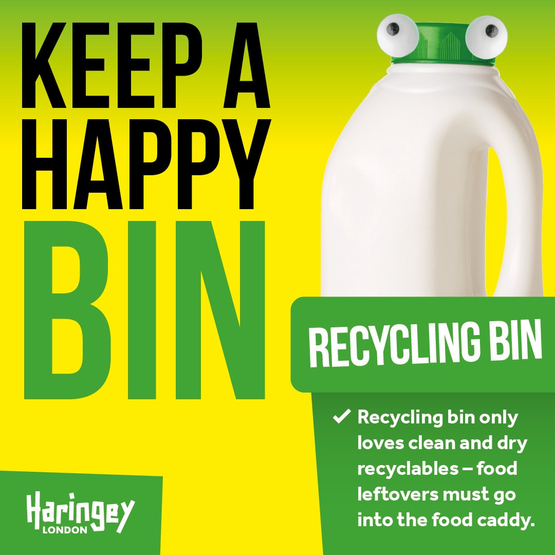 Don't let food waste spoil our recycling efforts!

Remember to scrape, rinse, and sort your waste properly before recycling.

Together, we can keep our community clean and green.
For more, visit haringey.gov.uk/recycling