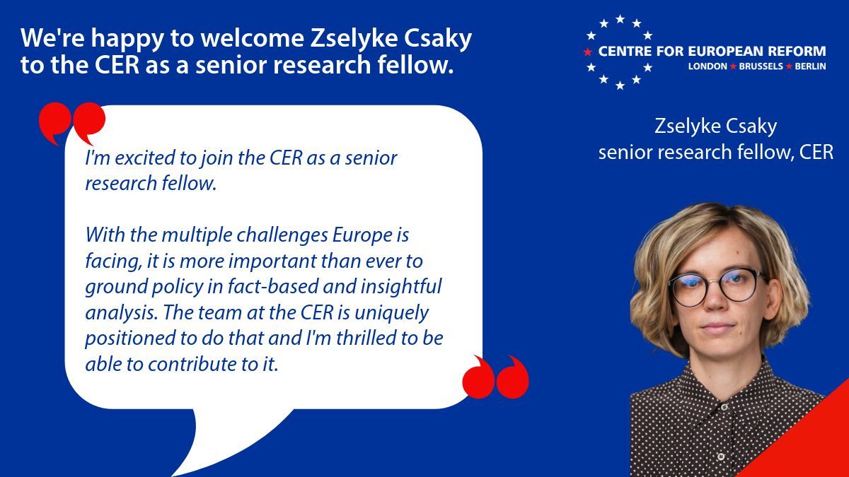We are delighted to welcome @zecsaky as a senior research fellow, @CER_EU. buff.ly/4bAx5L9