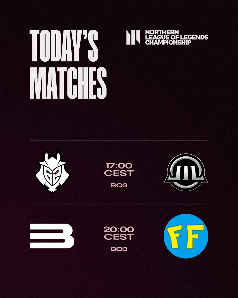 📢NLC RPS Quarterfinals Day 2

Tonight we'll dive into the last two quarterfinals. Starting at 17:00 CEST with <a href="/G2League/">G2 League of Legends</a> Hel vs. <a href="/LazyInLifeLOL/">LazyInLife</a>👇

🎙️ <a href="/tebz188/">Tebz188</a>, <a href="/Dacreqlol/">Eivind Ommundsen</a>, <a href="/DucklingCasts/">Duckling</a>, <a href="/Lumonoma/">Clover</a>

📺twitch.tv/nlclol
📺twitch.tv/g2esports (first bo3)