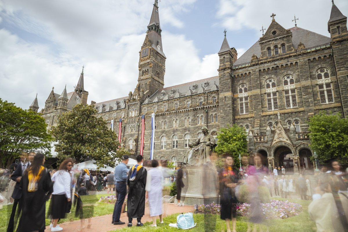 Are you coming to the Hilltop this weekend to cheer on your graduating Hoya? 🎓 Find your way around campus with our interactive campus map: bit.ly/41Efuws 📸: Elman Studio #Hoyas2024
