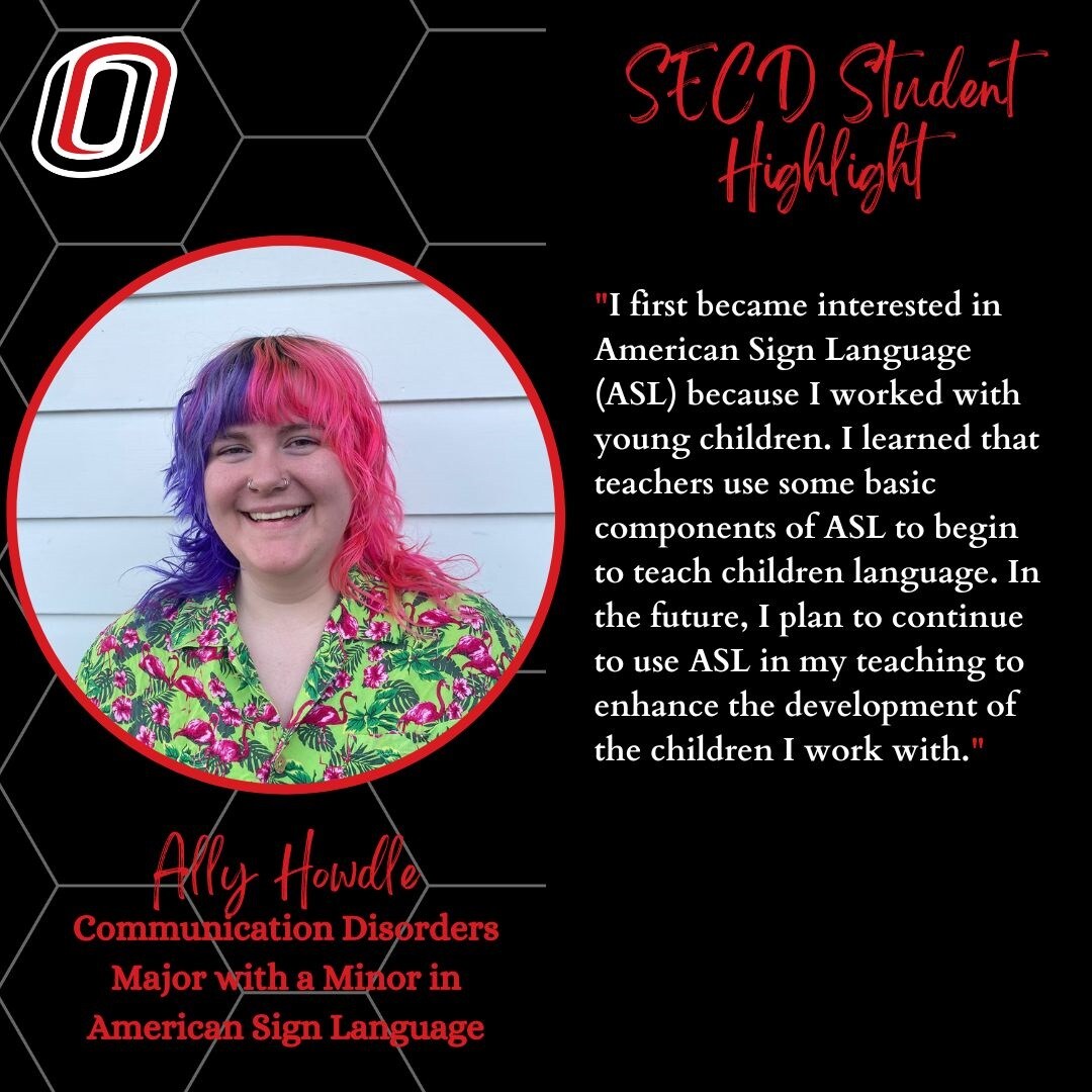 SECD Shoutout to Ally as one of the first students to graduate with a minor in American Sign Language (ASL) at commencement on Friday! #educationmatters #asl #slp #2024graduate #deaf #aslcommunity @UNOSECD @SCEC_UNO @UNOCEHHS @UNOmaha @UNOGradStudies @unonsslha @UNOExpl