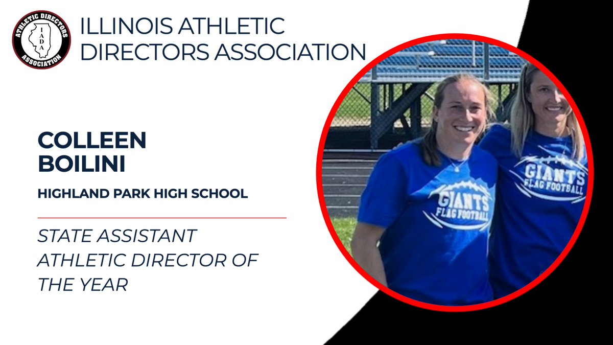 Congratulations to Colleen Boilini from Highland Park HS @HPHS_Athletics for being selected as the State Assistant Athletic Director of the Year! Press release can be found here: linktr.ee/illinoisad